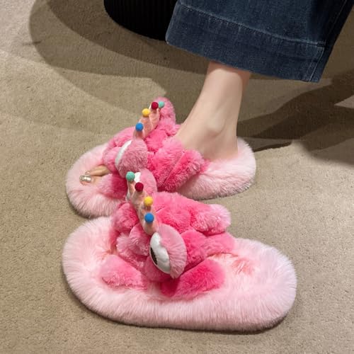 ZQW Funny Cartoon Fuzzy Slippers – Super Comfy & Cute, the Perfect Cozy Shoes for Lounging or Snapping Cute Pics at Home2