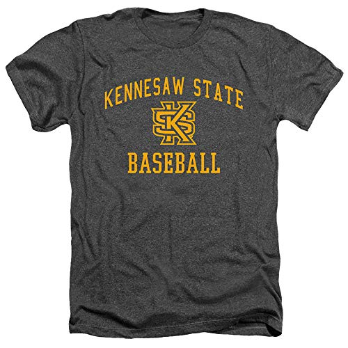 Kennesaw State University Official Baseball Unisex Adult Heather T Shirt, Charcoal Heather, 2X-Large
