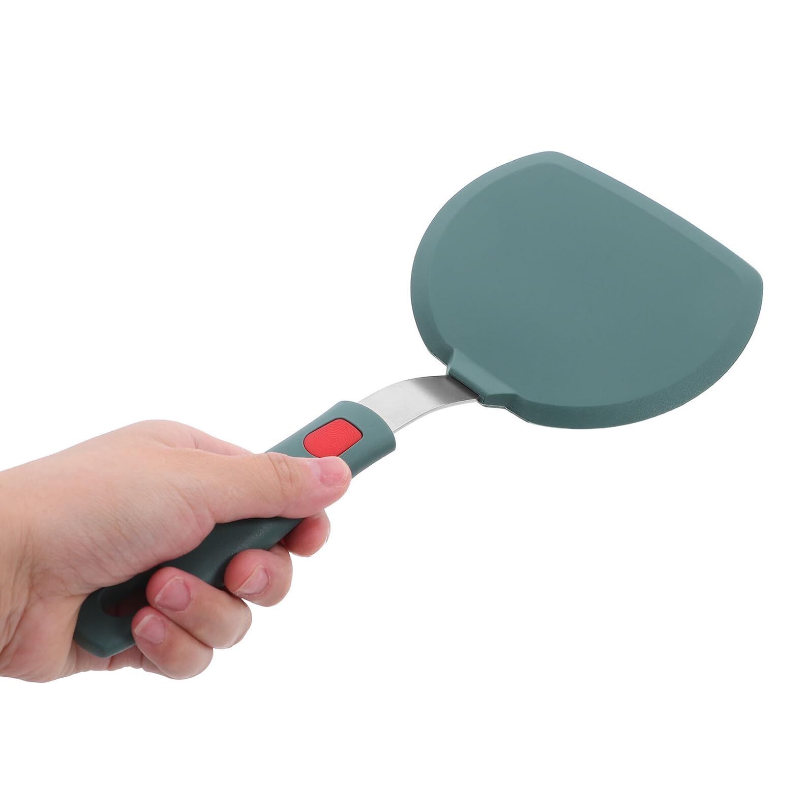 Silikonspatel mit Schlitzen, 2 Stück, Breites Design, Edelstahl