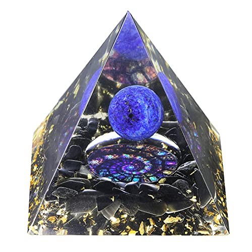Rockcloud Chakra Orgone Pyramid Crystal Stone Energy Generator Blanacing Chakra for Yoga Reiki Meditaion, Lapis Lazuli