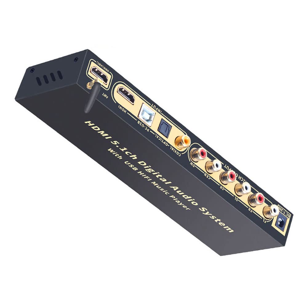 Audio-Decoder, Digital-Analog-Wandler, Audio-Konverter, DTS Dolby Hard Decoding, U Disk HDMI Bluetooth 5.0 Fibra Ottica Arc Coassiale, DAC DTS AC3 FLAC Ape 4K*2K Convertitore da HD