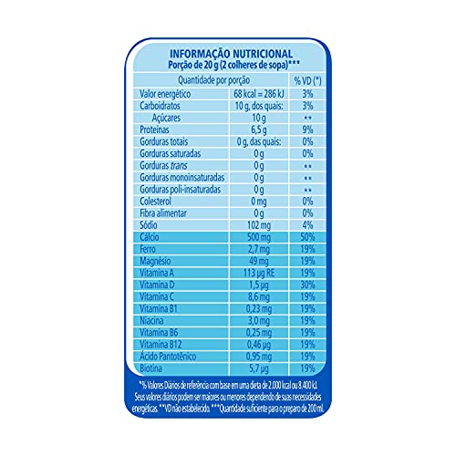 Molico - Leite em Pó, Desnatado, Nutrição diária para seus ossos, 280g