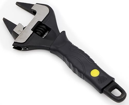 Llave ajustable de mandíbula extra delgada de 6 pulgadas, apertura grande, apertura de mandíbula de 1.34 pulgadas, agarre preciso de diseño
