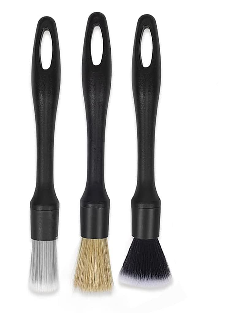 Premium Car Detailing Brush Set - 3 Pack Synthetic Brushes for Interior & Exterior, Wheels, Tires, Engine Bay, Leather Seats (3) | Car Detailing Brush Set-image-43