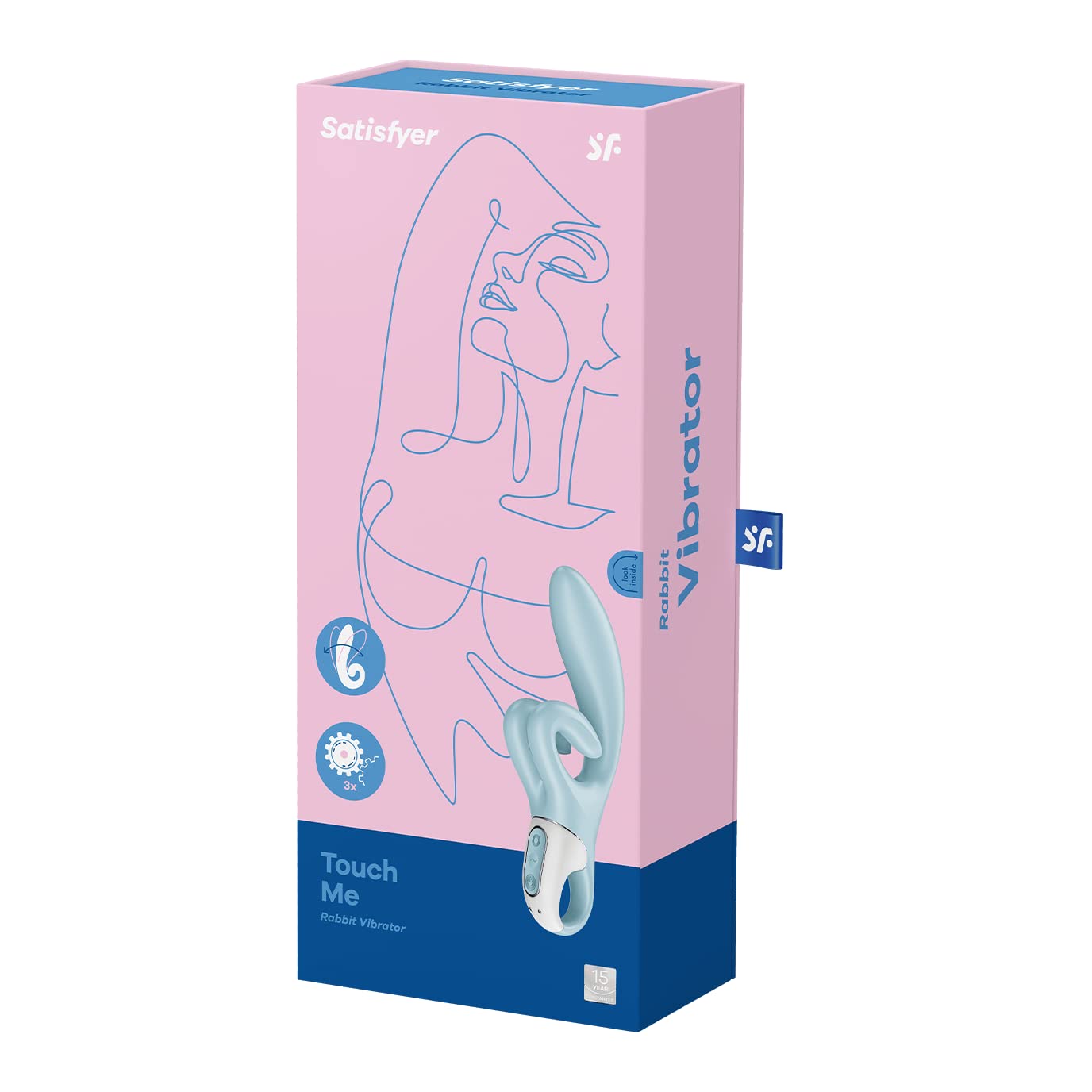 Satisfyer Touch Me Stimolatore Clitorideo flessibile | Vibratore Dildo a 3 Motori | Design ergonomico e impermeabile (IPX7) | Silicone delicato sulla Pelle