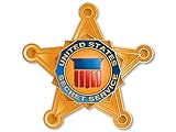Gold United States Secret Service Star Sticker (USSS Homeland Decal US President Security Team Vinyl for Cars, Trucks, Laptops (3 inch)