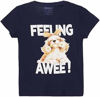 Max Girl's Cartoon Regular Fit T-Shirt Price In India