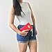 Tainada Phone Purse Pouch Bag with Clear View Window Touch Screen & Neck Strap Lanyard Compatible with Most of Smartphones + One ID Window Card Holder Coin Purse (Red)