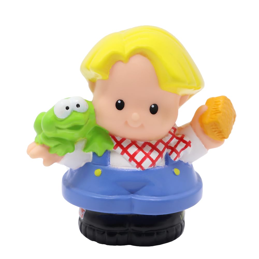 Fisher-Price Parte di ricambio per set da gioco da collezione di piccole persone con suoni di animali della fattoria stabile B8797 - Figura di ricambio di Eddie con rana