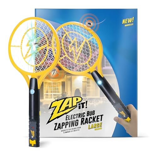 51M5RsNSNnL ZAP IT! Rechargeable Electric Fly Swatter Racket - 4,000-Volt...