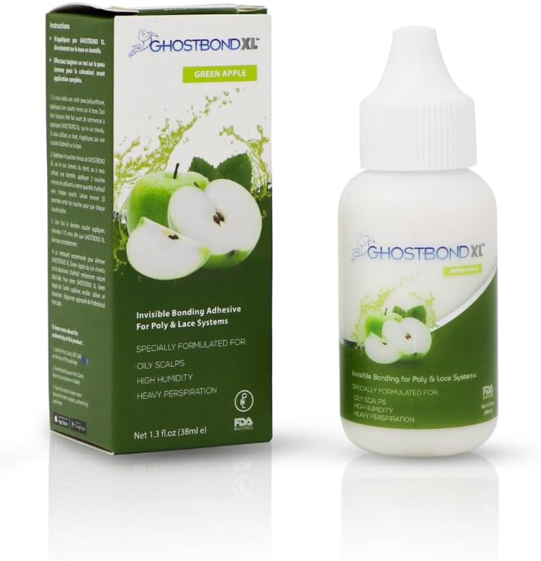Pro Hair Labs - Ghostbond XL Apple - Full Head Bond For Poly & Lace | Wig Glue Hair Adhesive Specially Formulated For High Humidity, Heavy Perspiration, And Oily Scalps - 1.3oz