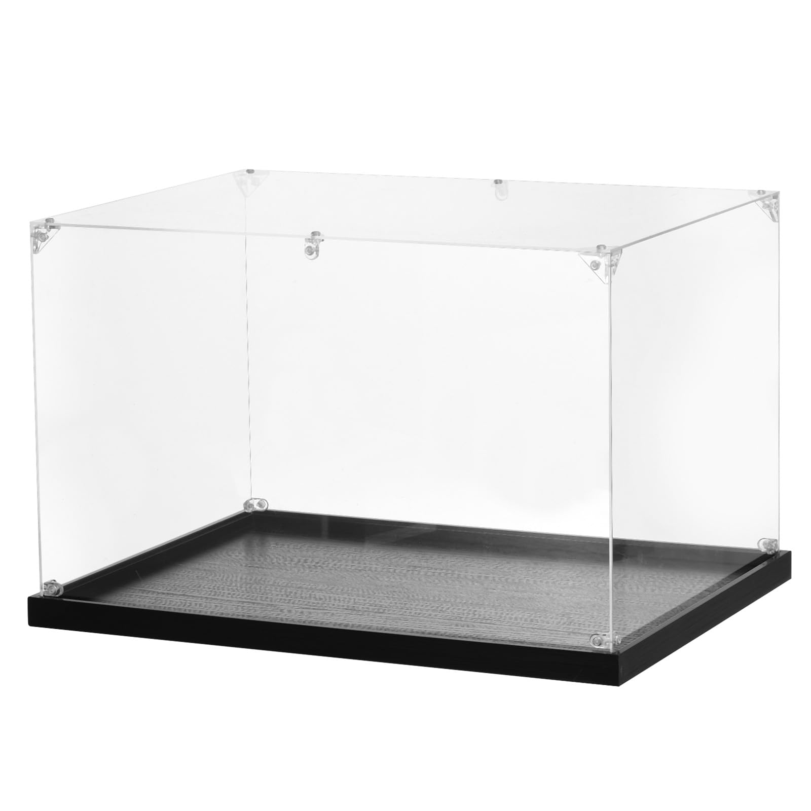 Muiltvoe Acrylic Display Case, 15.8"x8"x11.8" Clear Display Box Assemble Dustproof Storage Organizer Showcase for Collectibles Action Figures