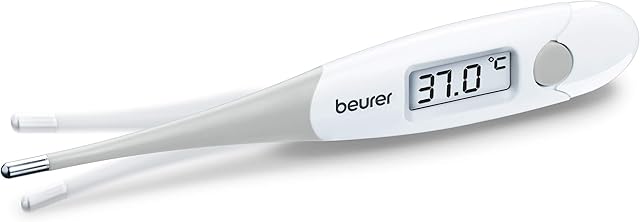 Beurer FT 13 Waterproof Flexible Digital Thermometer with Optical and Sound Fever Alert, Comfortable Fever Measurement for Babies, Children and Adults