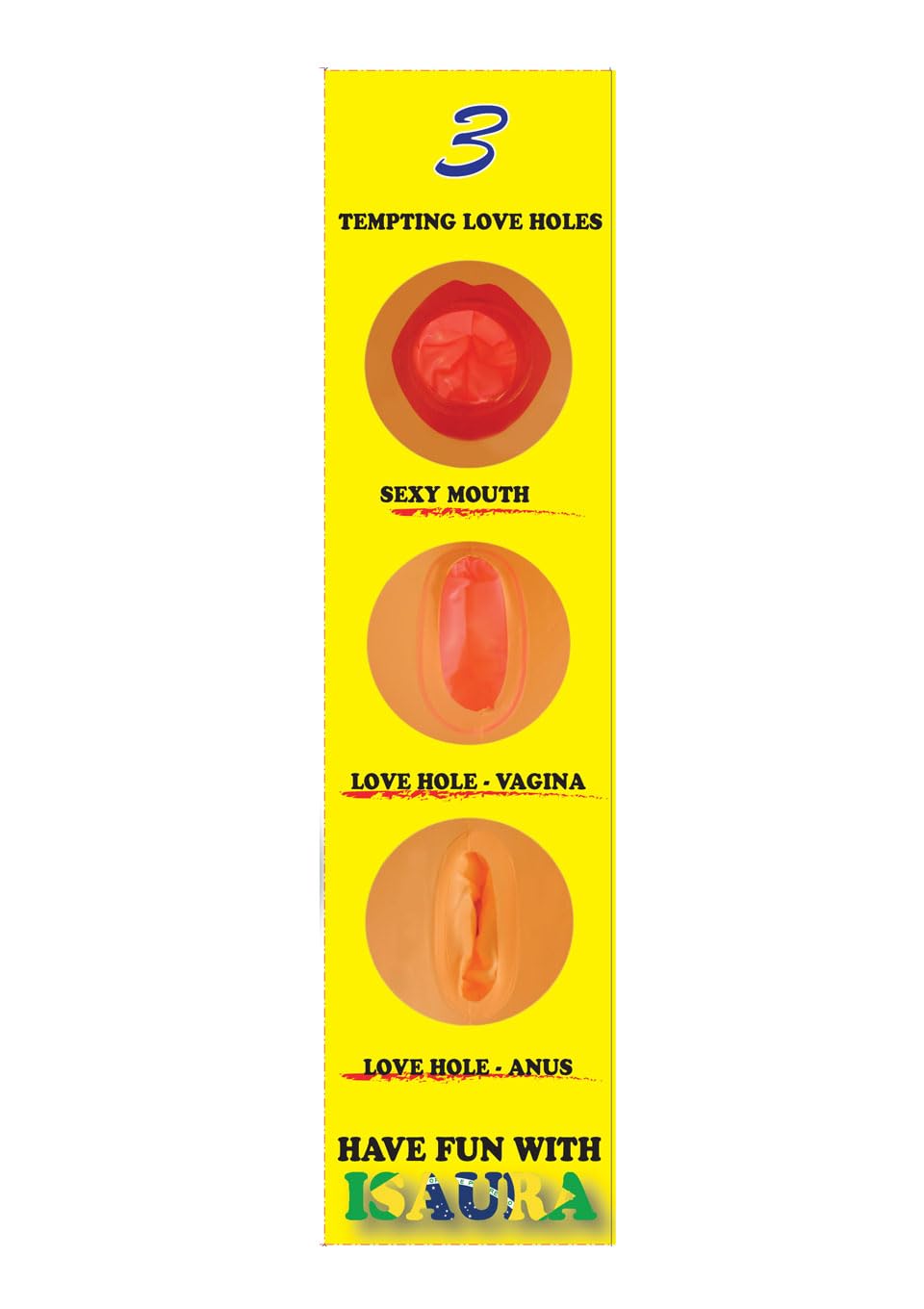 ISAURA LOVE DOLL BAMBOLA GONFIABILE MULATTA BRASILIANA GRANDEZZA REALE 3 FORI