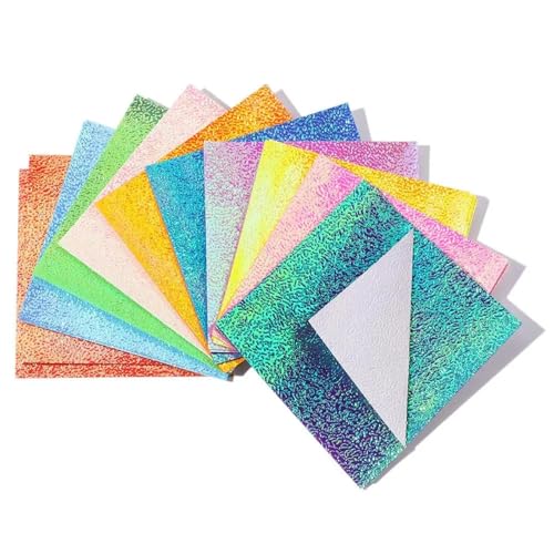 Papier origami pailleté pliable carré 20x20cm multicolore pour scrapbooking et bricolage DIY