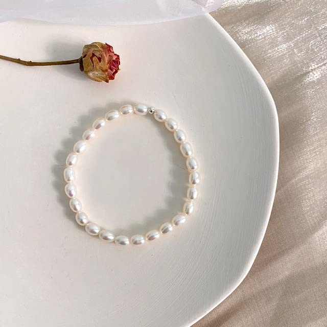 Bracelet élastique en perles d'eau douce naturelles CXYWBD pour femme