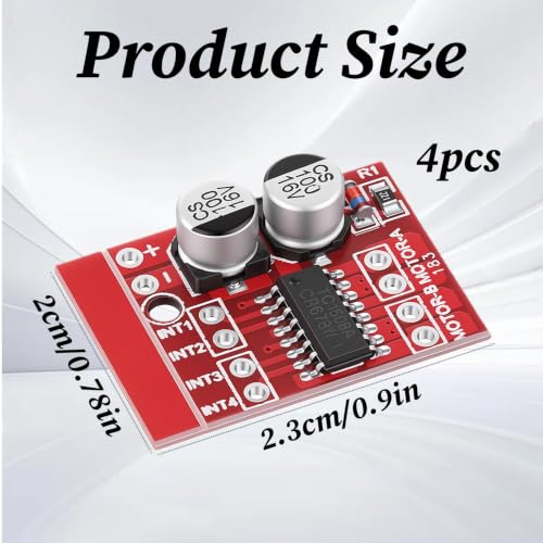 4 Pcs L298N Dual H-Bridge DC Motor Driver Controller Board Motor Driver Board for Intelligent Car, Electric Projects, Robot - Image 3