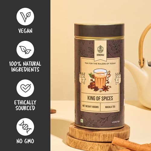Image of Hindraj King of Spices Masala Masala Tea Loose Leaves 360 g (2 180 g) Authentic Indian Masala Chai Immunity Boosting, Strong & Spicy, 100% Natural Ingredients