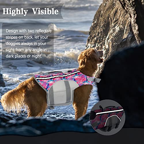 Iecoii Dog Life Jacket Reflective Dog Life Vests For Boating Swimming Dog Floatation Vest Life Preserver For Dogs With Rescue Handle Dog Swimsuit With Enhanced Flotation For Small Medium Large Dogs #TOP5