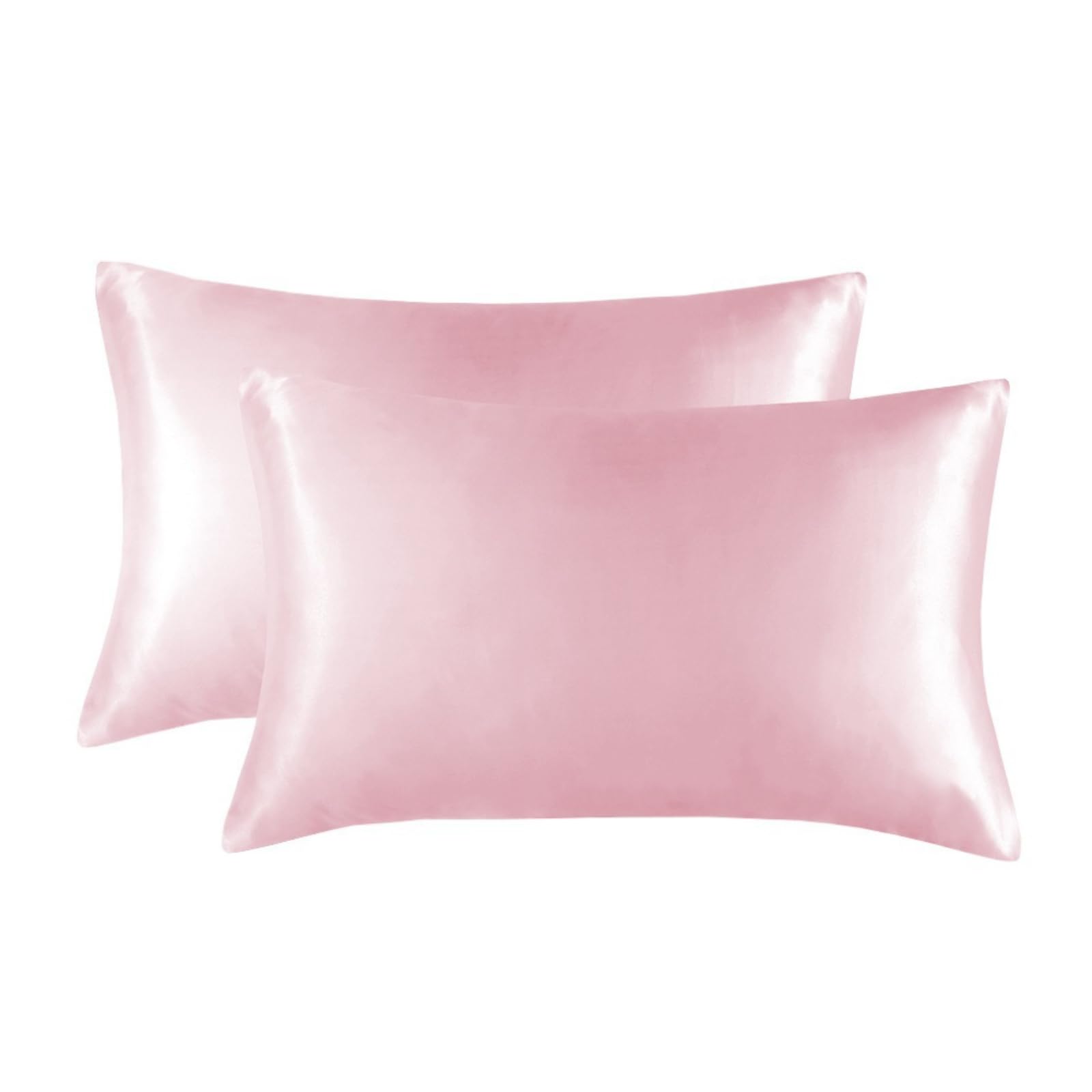 Silk Pillowcase,Satin Pillowcase,Silk Pillowcases For Silk Satin Pillowcases - Satin Pillowcase for Hair and Skin, Pillow Cases 2 Pack with Envelope Closure, Cooling Pillow case (Light Pink,50x75cm)