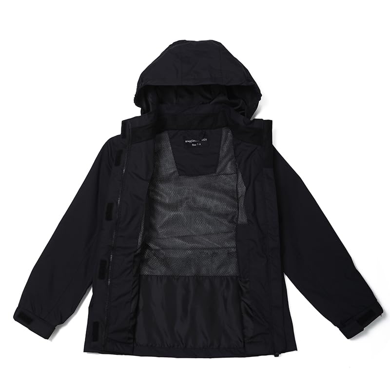 Image of Girls Boys Rain Jackets, Lightweight Waterproof Kids Rain Coats with Hood Windbreakers for Kids
