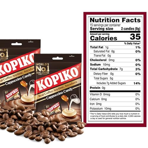 Kopiko 2 Pack Candy Cappuccino 4.23 Oz