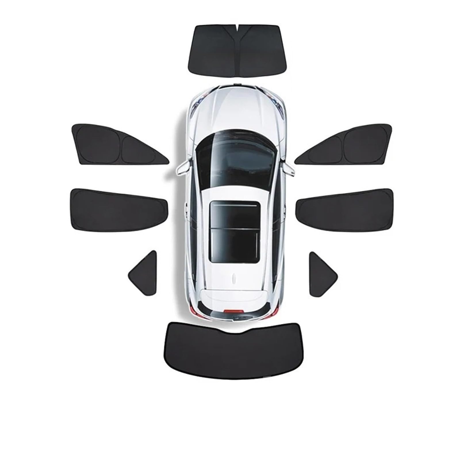 Tendine Parasole Auto per Fiat 500L 2014-2020, Auto Parasole Visiera Anteriore Posteriore Parabrezza Telaio Tenda Parasole Finestrini,8 PCS Full