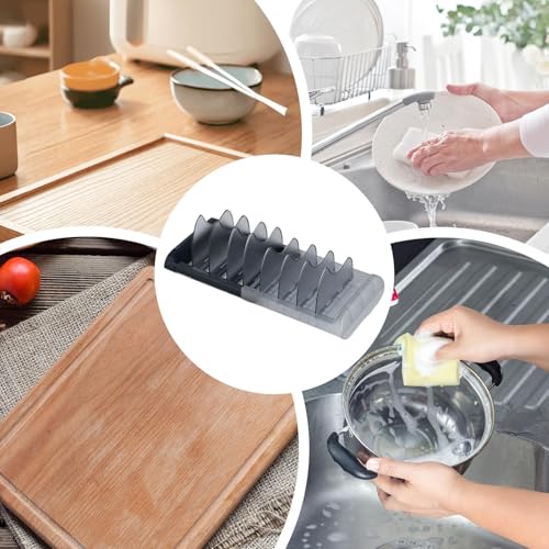 Range-couvercle extensible pour optimiser les tiroirs et placards de cuisine - 5