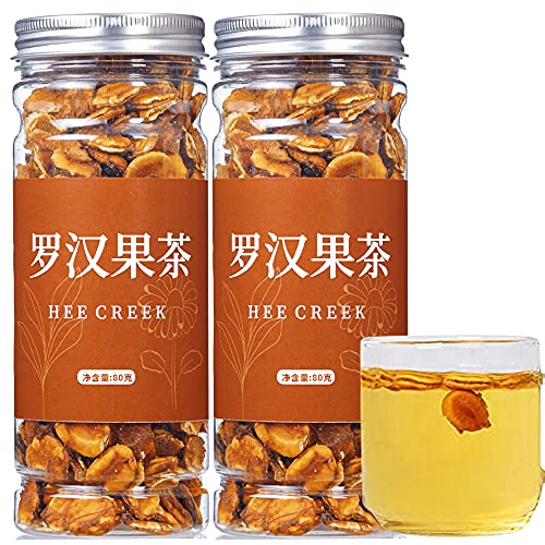 Hee Creek Dried Natural Luo Han Guo tea 160g (80g*2) 5.6oz Siraitia Grosvenorii Core TeaÂ  Dried Fruit Chinese Herb Nourishing Lungs Luo han guo can be served with honeysuckle ç½—æ±‰æžœèŠ¯èŒ¶ ç½—æ±‰æžœ