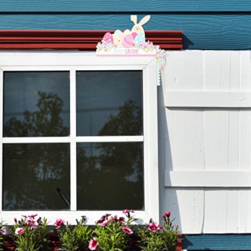 Cabide de porta de Páscoa | Coelhinho da Páscoa molduras decoração,Moldura de coelhinho para porta d