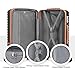 Joyway Luggage Set 3 Piece Suitcase Sets with Spinner Wheel,Hardside Expandable Travel Laggage with TSA Lock (13/20/24/28 Black brown