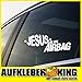 Adesivo JDM"Jesus is my Airbag circa 25 x 8 cm/60 colori a scelta Drift Ken DUB DOPE HATERS Paul Walker need Speed FRESH FAIL LOW Tuning, KEN DUB Ken Block Hoonigan drifter