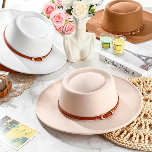 Sombrero de fieltro vintage para mujer con ala ancha miniatura 4