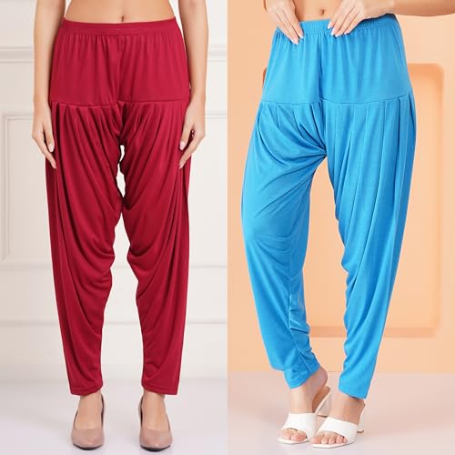 Image of Buy That Trendz Patiala Salwar for Women Relaxed Fit Viscose Patiyala Salwar Harem Bottom Pants
