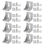【Befestigungsmaterial Winkel】Dieses Set eignet sich zum Verbinden verschiedener europäischer Standard-Aluminiumprofile mit einer Nutbreite von 8 mm. Eckverbinder 40 x 40 Aluminiumprofile werden häufig zum Verbinden von 4040-Aluminiumprofilen, Industriebau, Stützprofilen, CNC-Fräsmaschinen, 3D-Druckern, CNC-Schneidemaschinen, DIY-Projekten usw. verwendet.