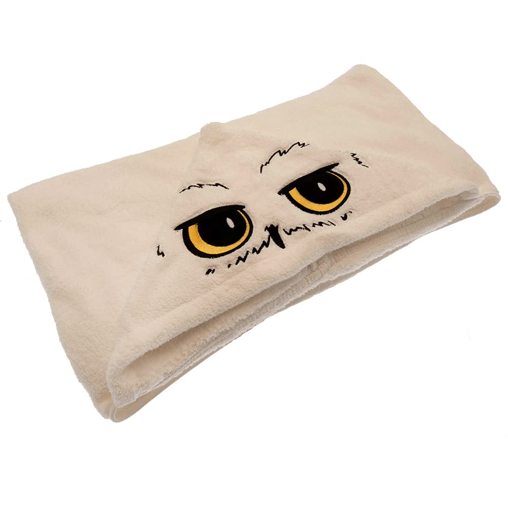 Groovy Uk Harry Potter Hedwig Kapuzenhandtuch für Kinder, Schwarz/Weiß, 70 x 140 cm