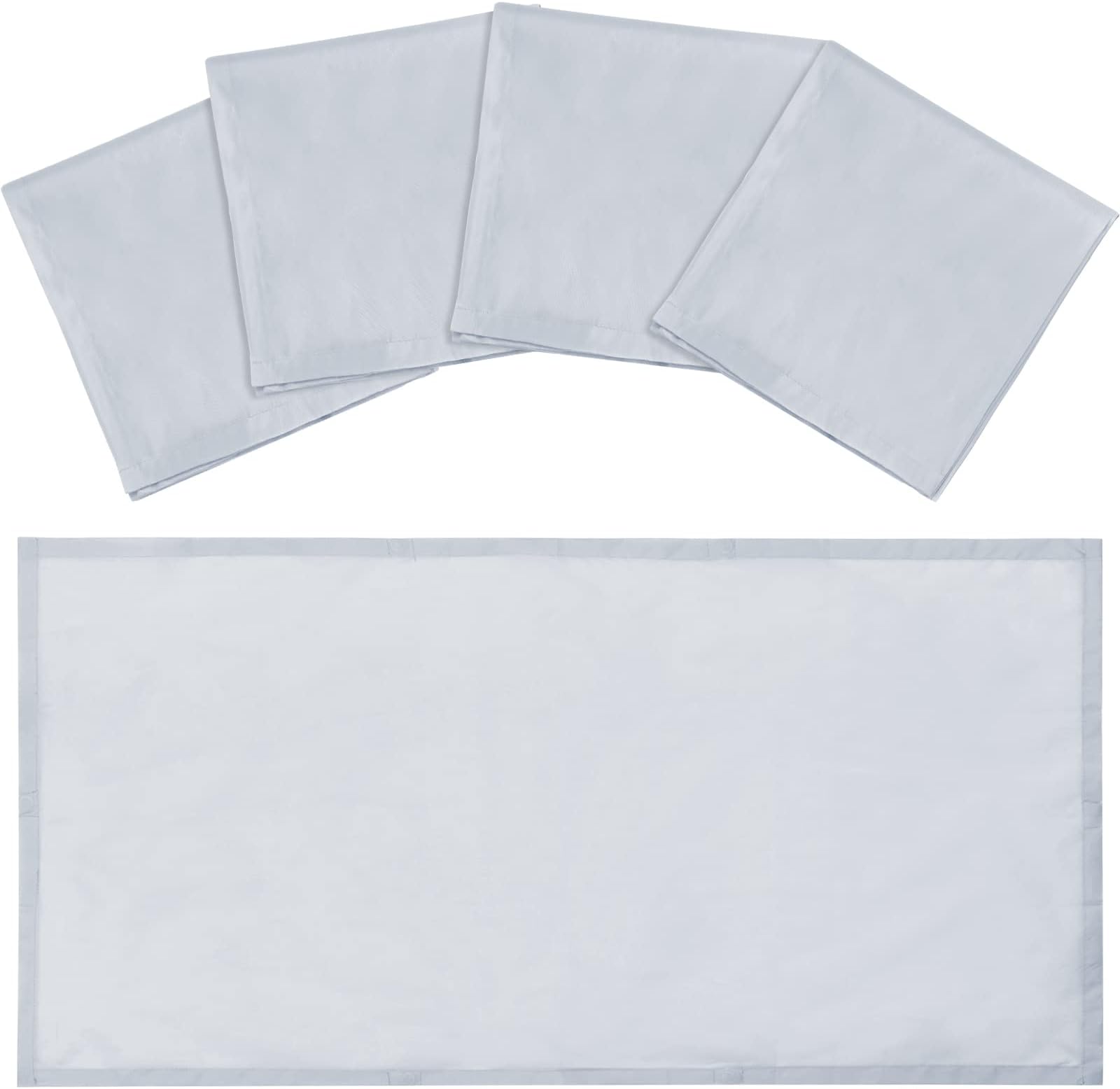 Hortsun 4 Pack Fluorescent Light Covers 4 x 2 Feet Magnetic Light Cover for Drop Ceiling, Fluorescent Ceiling Shade Filters for Office Classroom Home Hospital Decor(Gray)
