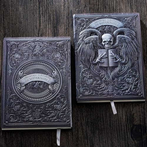 Livre du crâne argenté carnet A5 vierge à offrir