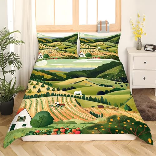 Housse de Couette 200x200 Champ de Blé Douce en Microfibre kK2962 - 3