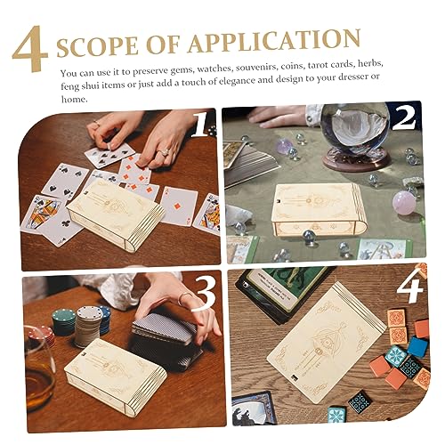 Caja almacenamiento rectangular 4 piezas para tarot
