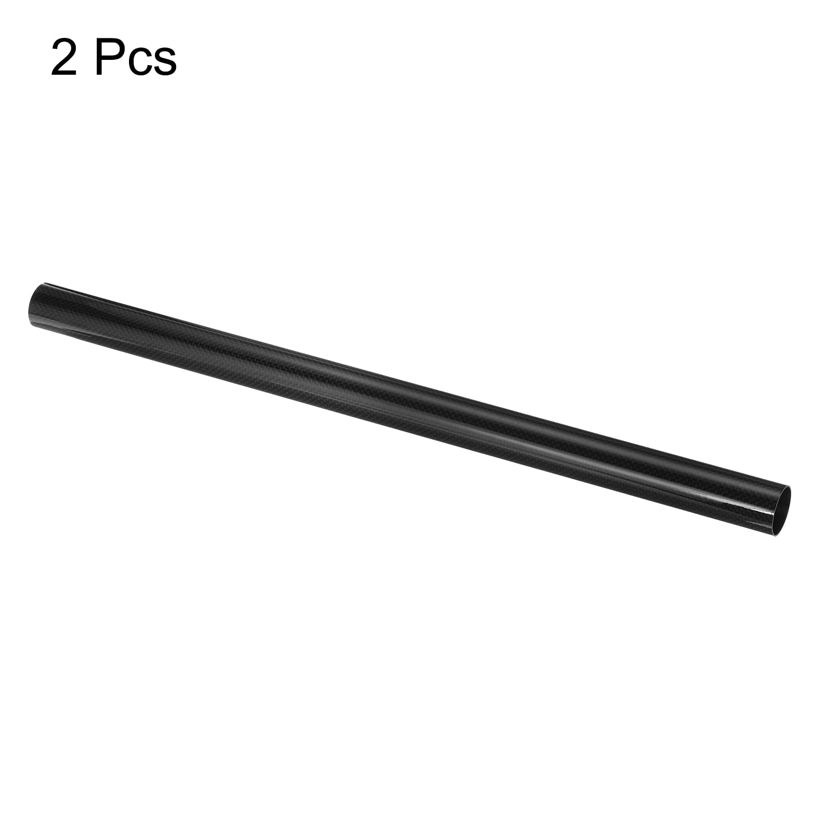 QUARKZMAN 2Pcs Tubes en Fibre de Carbone 28 x 30 x 500mm Surface Lisse en Tissage Uni Tige 3K Enroulée en Rouleau Tubage Rond en Carbone pour Avion RC Quadricoptère Multicoptère