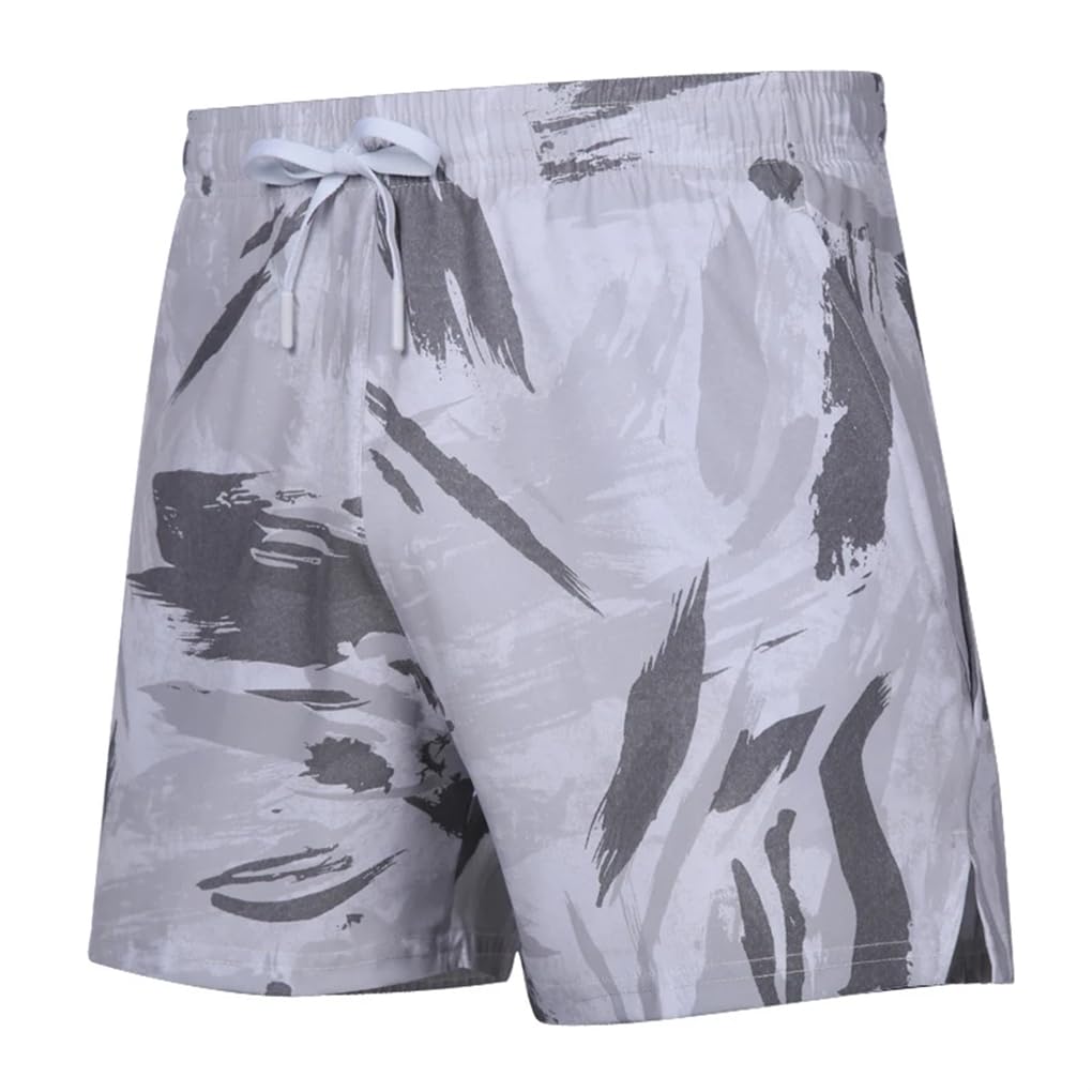 REHJJDFD Men Print Sports Shorts Gym Running Breathable Bodybuilding Bottoms Workout Shorts gray9White S