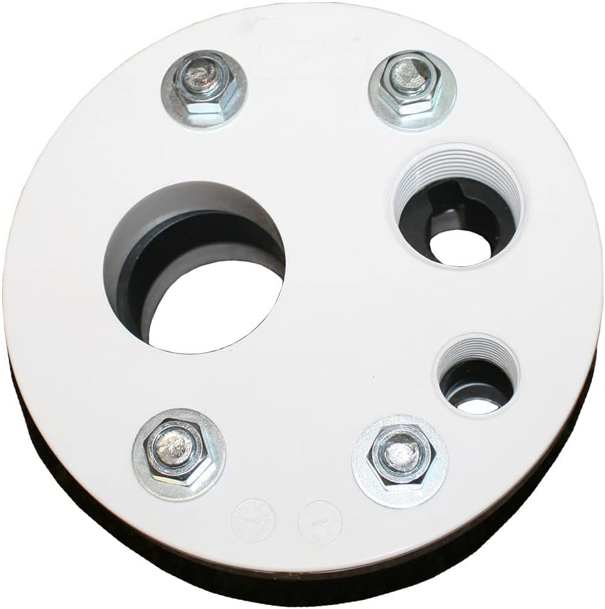 Merrill MFG 5" Well Seal Cap with Single Top Plate – Single Drop 1-1/4" Water Well Seal for Submersible or Jet Pumps, Heavy-Duty Construction for 5 Inch Well Casing
