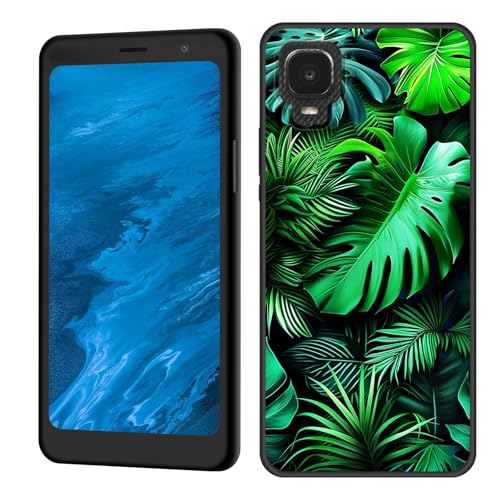 GFEWYTJYJ for TCL A3 A509DL Case,Premium Soft Silicone Rubber Full-Body Protective Anti-Scratch Shockproof Bumper Case for TCL A3 A509DL,Tropical Plant Tree