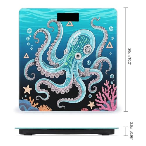 Báscula Mecánica Octopus con Pantalla LCD y Vidrio Templado miniatura 2