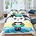 Produktbild Bettwäsche 220x200 cm Panda-Kokosnussbaum Weiche Atmungsaktive Mikrofaser 3 teilig Bettwäsche-Sets 3D Bettbezug und 2 Kissenbezug 80x80 cm mit Reißverschluss