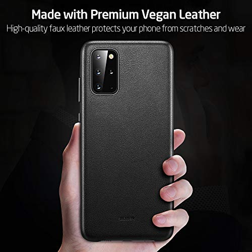 ESR capa de couro vegano compatível com Galaxy S20 Plus – capa de celular fina de couro sintético [s