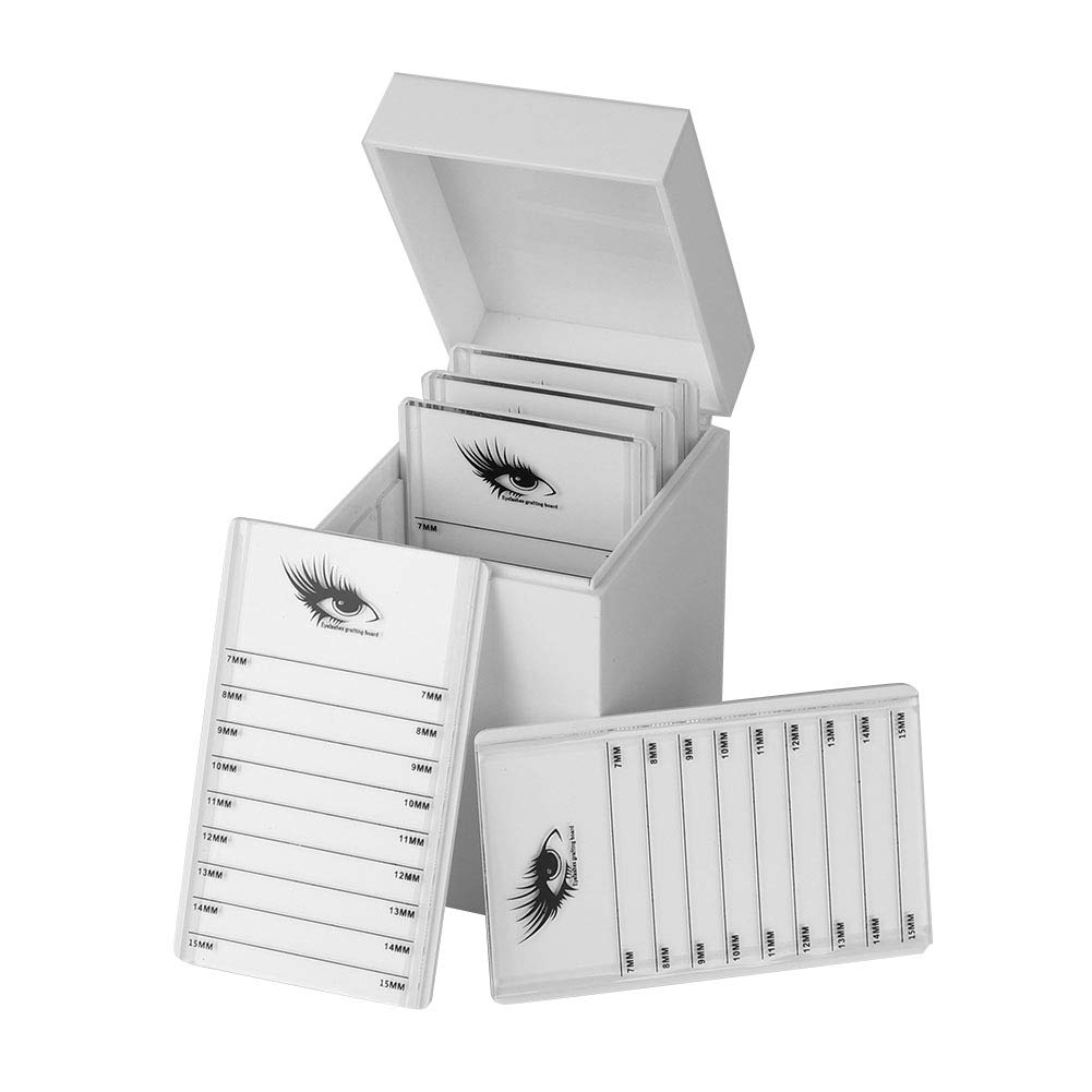 CURLIN Eyelash Storage Container, White False Eyelash Display Holder Eyelash Accessory Eyelash Storage Case, Acrylic for Beauty Salon for Home
