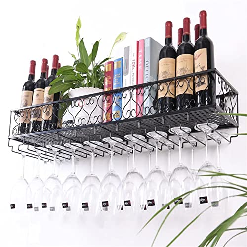 Soporte de Vino de Pared LUNEZY en Metal Negro miniatura 4
