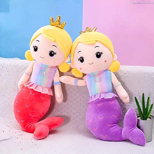 Image of Mermaid Soft Toys for Kids - Stuffed Animal Plush Toy for Boys & Girls | Mermaid Doll Plushie Toy - Doll 35 Cm Purple